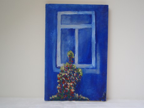 Modré okno,30x40,olej,plátno.JPG
