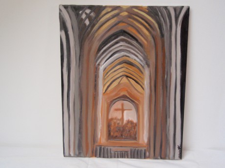 Katedrála III, 40x50,olej,plátno